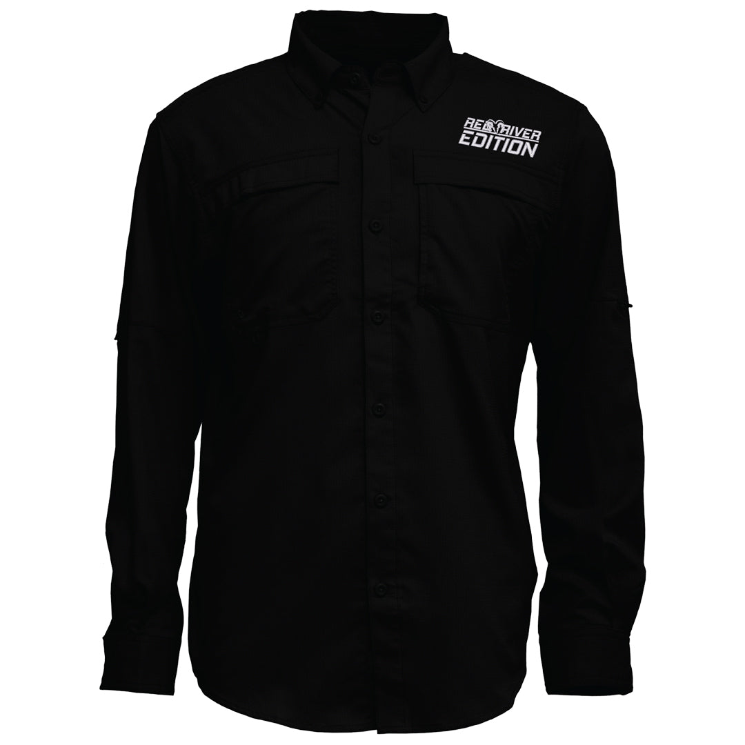 Black Long Sleeve Fishing Shirt